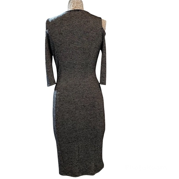 orsay dress open cold shoulder midi dress heater 3/4 sleeves size 38 Europe 6 US - Picture 3 of 14